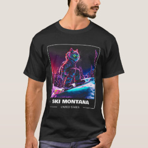 Camiseta Esqui Montana Estados Unidos Esqui Esquiador