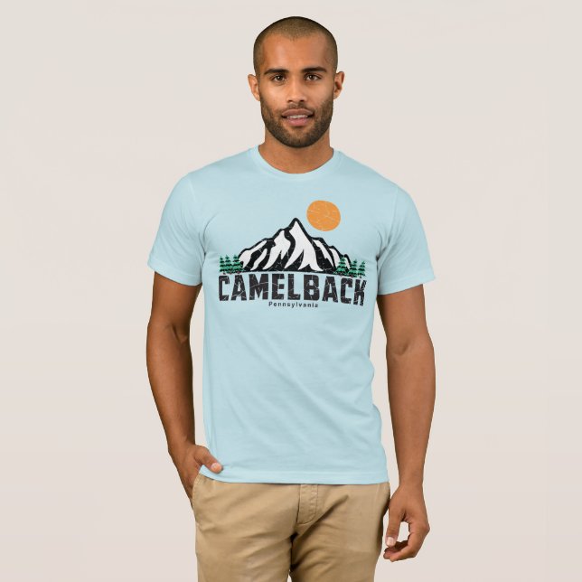Camiseta Esqui Montanha Retro Camelback (Frente Completa)