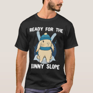 Camiseta Esqui na Encosta do Coelho Esquiador Iniciante Sno