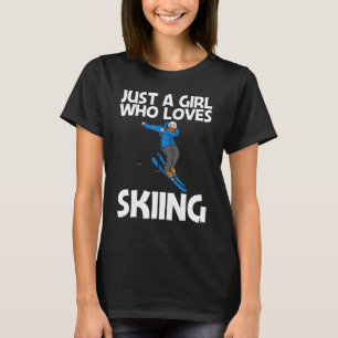 Camiseta Esqui Para Meninas Crianças Esporte Inverno Neve