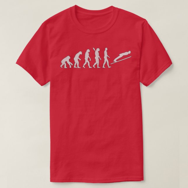 Camiseta Esqui pulando a evolução 3 (Frente do Design)