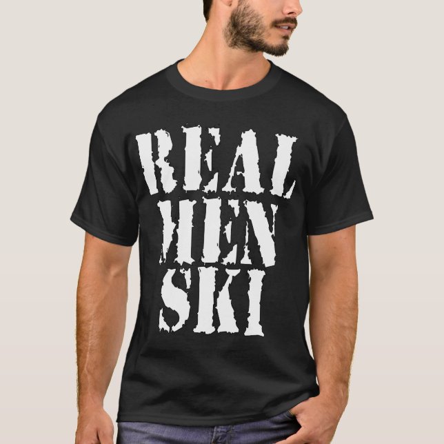 Camiseta Esqui real dos homens (Frente)