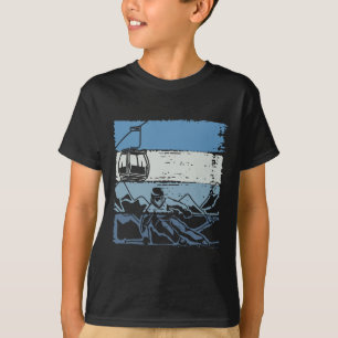 Camiseta Esqui Retro Esquiador Instrutor de Esqui Esportes