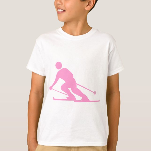 Camiseta Esqui - Rosa (Frente)