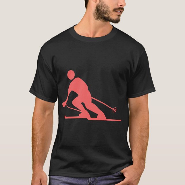 Camiseta Esqui - Rosa Tropical (Frente)