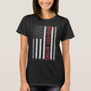Camiseta Esqui sem calçados Bandeira Americana 4 de Julho