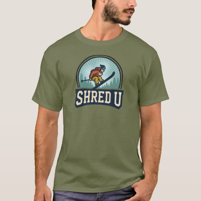 Camiseta Esqui Universitário Shred (Frente)