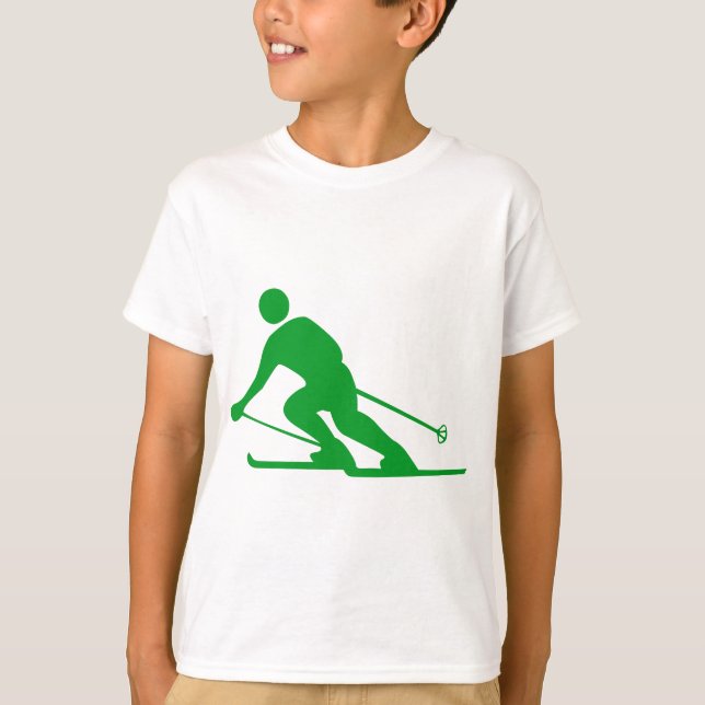 Camiseta Esqui - Verde-Grama (Frente)