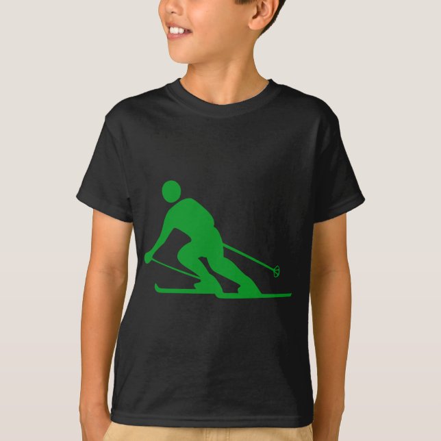 Camiseta Esqui - Verde-Grama (Frente)
