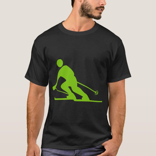 Camiseta Esqui - Verde marciano (Frente)