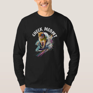 Camiseta Esquiador Da Montanha Legal Snowboard Para Homens