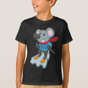 Camiseta Esquiador de Mouse Esqui esportes de inverno
