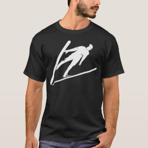 Camiseta Esquiador de Salto de Esqui Esporte