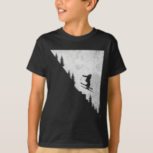 Camiseta Esquiador Descendo Esquiador Freestyle Extremo Inv