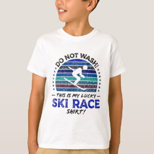 Camiseta Esquiador Divertido de Esqui Citação Retro Vintage