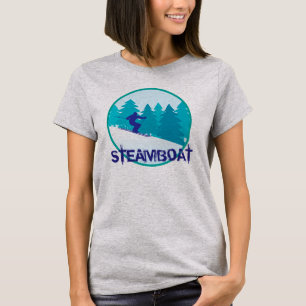 Camiseta Esquiador do barco a vapor