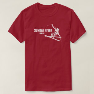 Camiseta Esquiador do Sunday River Maine