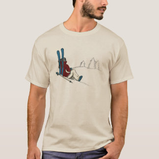 Camiseta Esquiador que relaxa na montanha