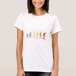 Camiseta Esquiador Retro Esqui Esqui Encosta abaixo Esporte