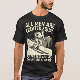 Camiseta Esquiador vintage humor dos anos setenta design de