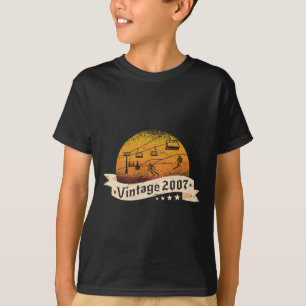 Camiseta Esquiadores Esquiador Teleférico Vintage Nascido e