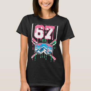Camiseta Esquiando 67 Six Seven Óculos Engraçados Pingando 