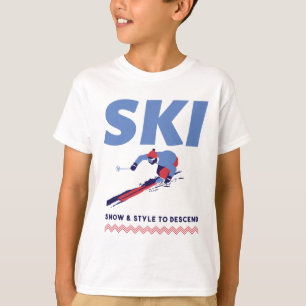 Camiseta Esquiando com Estilo nas Encostas