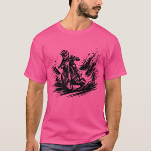 Camiseta Esquiando em estilo esportivo extremo, esqui downh