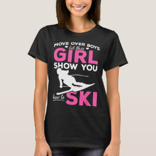 Camiseta Esquiando Garota Sai pra lá Garotos Deixem essa Ga