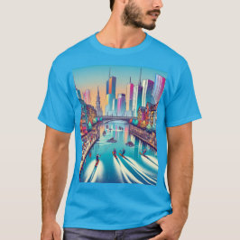 Camiseta Esquiando na cidade