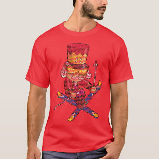Camiseta Esquiando Nutcracker Ski Christmas Knit Pattern Sk