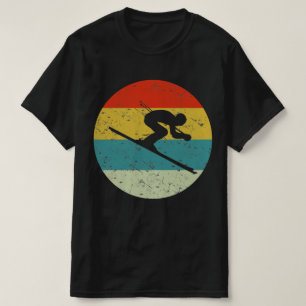 Camiseta ESQUIANDO silhueta retrô vintage 70S