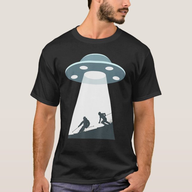 Camiseta Esquiando Ufo Legal Esquiar Neve (Frente)