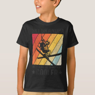 Camiseta Esquiar avô como um avô regular, mas esquiar mais
