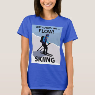 Camiseta Esquiar Basta Seguir o Fluxo Esquiar
