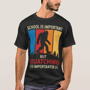 Camiseta Esquiar é mais importante Engraçado Sasquatch Pé-g