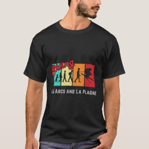 Camiseta Esquiar em Les Arcs e La Plagne Para Homens e Mulh