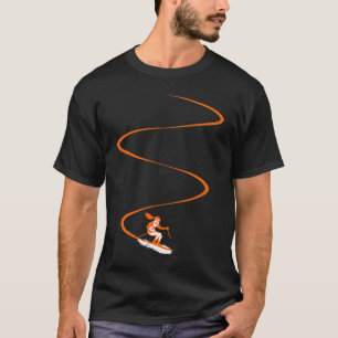 Camiseta Esquiar Linhas de Esqui de Rapariga Essencial
