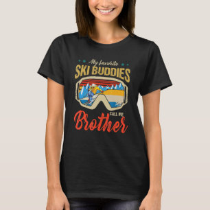 Camiseta Esquiar Meus Amigos De Esqui Favoritos Me Chamam D