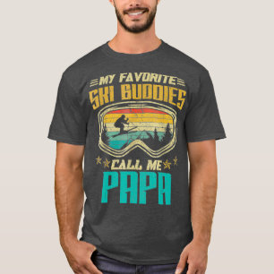 Camiseta Esquiar Meus Amigos de Esqui Favoritos Me Chamam D