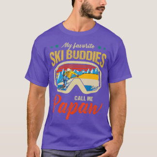 Camiseta Esquiar Meus Amigos De Esqui Favoritos Me Chamam D