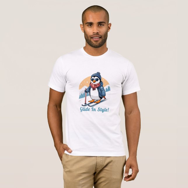 Camiseta Esquiar no estilo (Frente Completa)