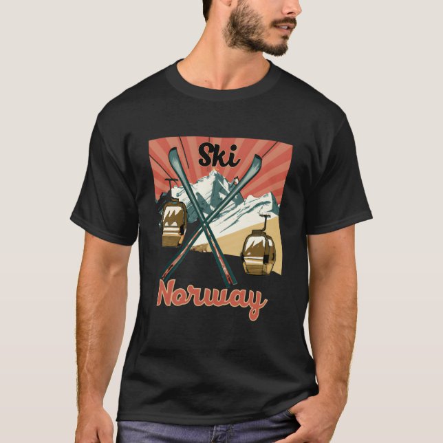 Camiseta Esquiar Noruega Esqui Norueguês (Frente)