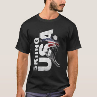 Camiseta Esquiar O Suporte Dos Eua O Team Tshirt Usa Flag S