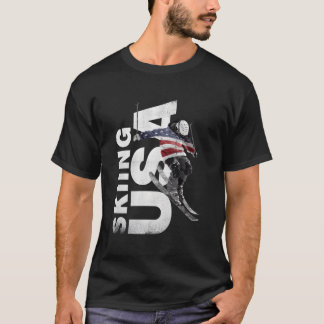 Camiseta Esquiar O Suporte Dos Eua O Team Tshirt Usa Flag S