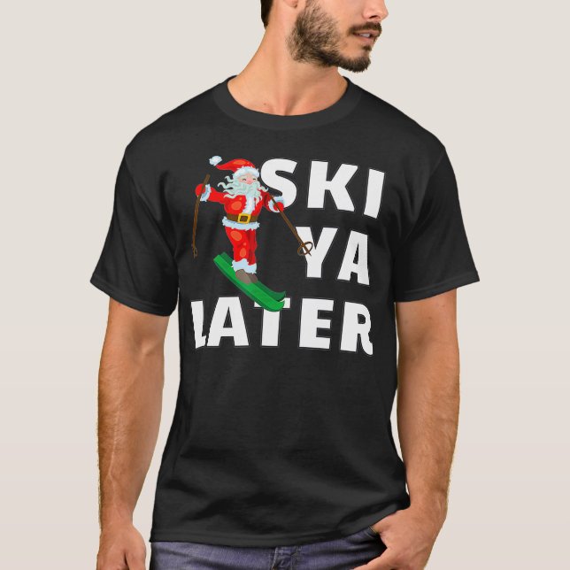 Camiseta Esquiar Papai Noel Esquece Ya Depois do Natal (Frente)