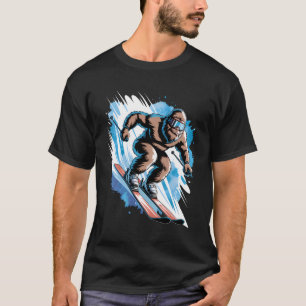 Camiseta Esquiar Sasquatch Esporte de Inverno Esqui Diverti