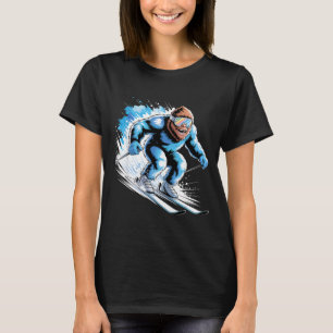 Camiseta Esquiar sasquatch esporte de inverno esquiador eng