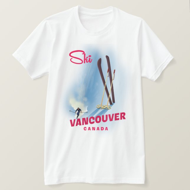 Camiseta Esquiar Vancouver Canadá (Frente do Design)