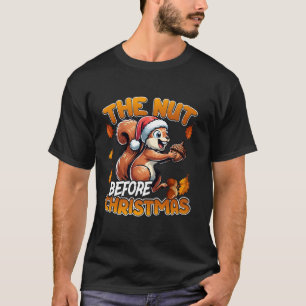 Camiseta Esquilo A Nut Dará Natal Papai Noel Engraçado L